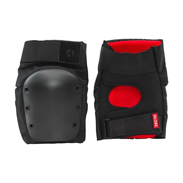 Globe Goodstock Skate Knee Pads Black Open Back Black - Lucky Skates