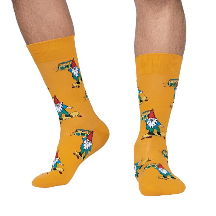 Sock It To Me Gnarly Gnome Mens Crew Socks Skateboarding - Lucky Skates