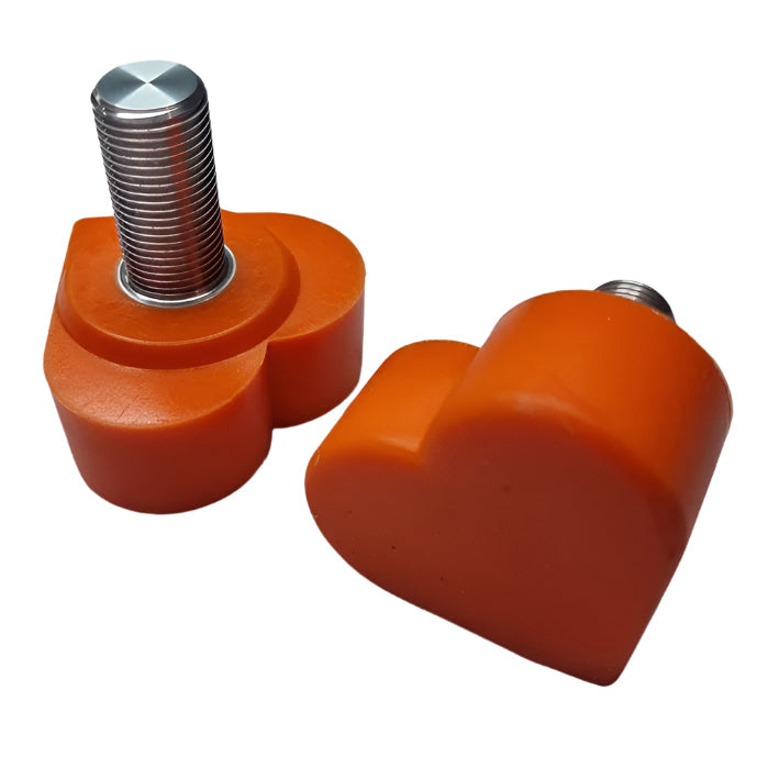 Grindstone Heartstopper Roller Skate Heart Shaped Toe Stops Love Heart Orange - Lucky Skates