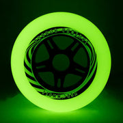 Ground Control Glow In The Dark Inline Skate Wheel 110mm White/Green - 6 Pack - Lucky Skates