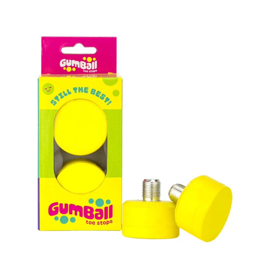 Gumball Roller Skate Toe Stops Short Stem Lemon Yellow - Lucky Skates 