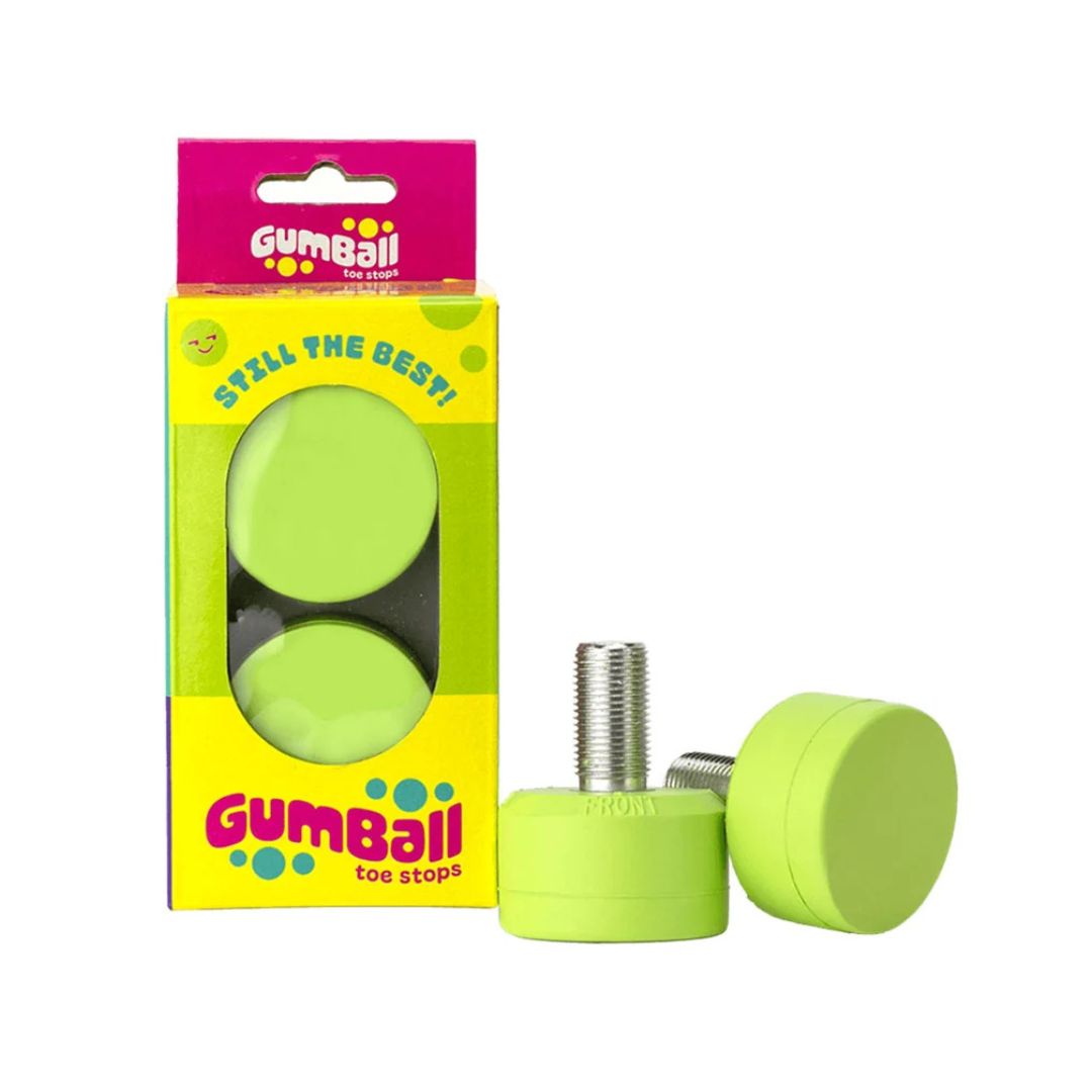 Gumball Roller Skate Toe Stops Long Stem Lime Green - Lucky Skates 