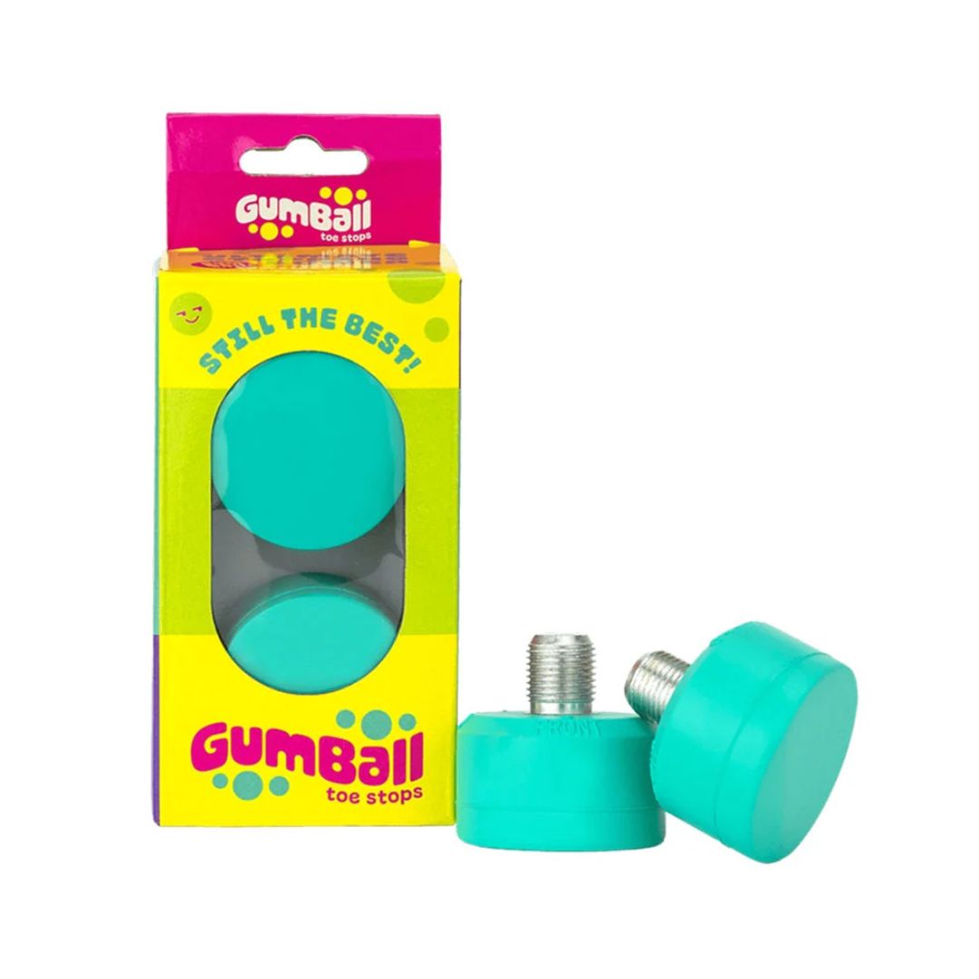Gumball Roller Skate Toe Stops Long Stem Mint Aqua - Lucky Skates 