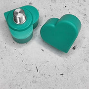 pastel green love heart roller skate toe stops