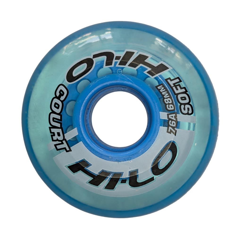 Hi-Lo Court Inline Skate Indoor Soft Inline Skate Wheel Blue 76a 68mm Blue - Lucky Skates