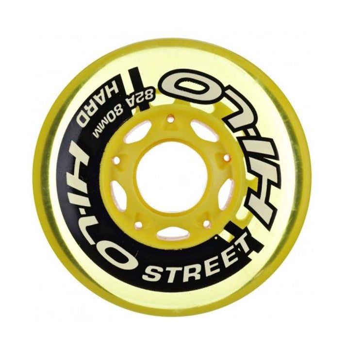 Hi-Lo Street Inline Skate Outdoor Wheel Yellow 80mm 82A - Lucky Skates