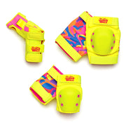 Impala Adult Pad Set Barbie Bright Neon Yellow - Knee Pads / Elbow Pads / Wrist Guards - Lucky Skates