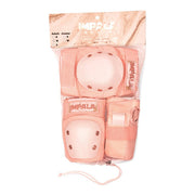 Impala Adult Pad Set Marawa Rose Gold Knee Pads, Elbow Pads, Wrist Guards - Lucky Skates