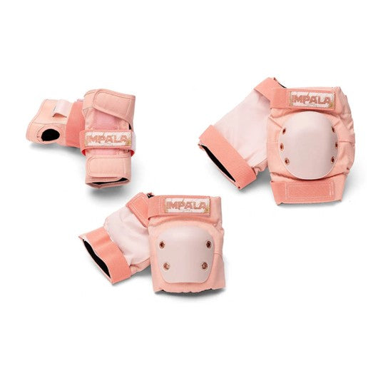 Impala Adult Pad Set Marawa Rose Gold - Knee Pads / Elbow Pads / Wrist Guards - Lucky Skates