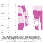 Impala Adult Pad Set Size Chart - Lucky Skates