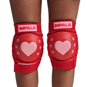 Impala Adult Pad Set Red Hearts Knee Pads - Lucky Skates