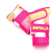 Impala Adult Pad Set Tropicana Pink Yellow Wrist Guards - Lucky Skates