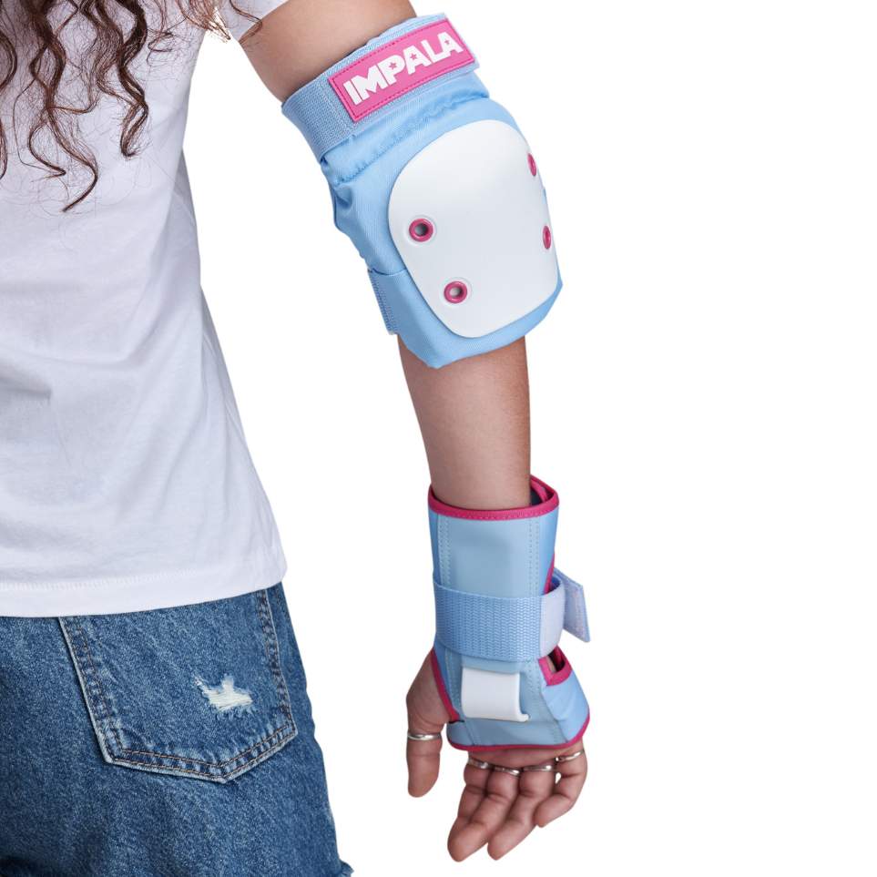 Impala Blue Raspberry Pink Adult Protective Pack Elbow Pads - Lucky Skates  