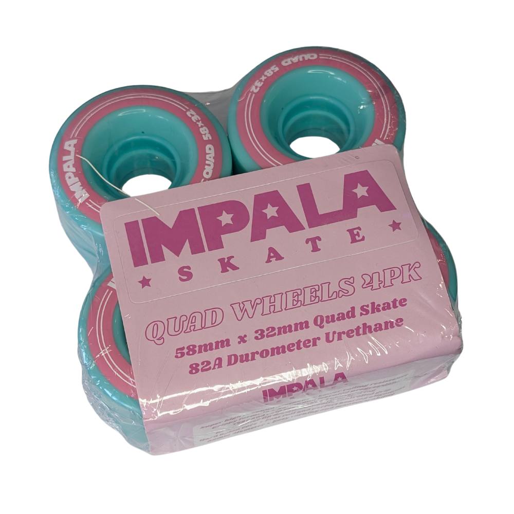 Impala Roller Skate Aqua Wheels 82a 58mm 4 pack - Lucky Skates