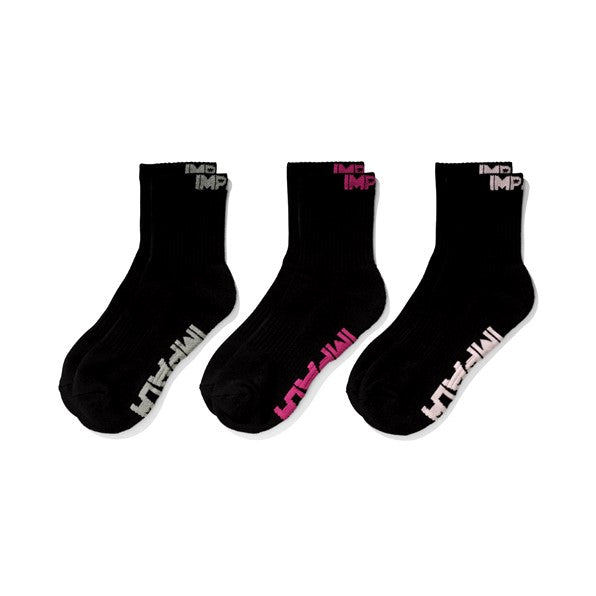 Impala Black Everyday Socks Black (3 Pack) - Lucky Skates