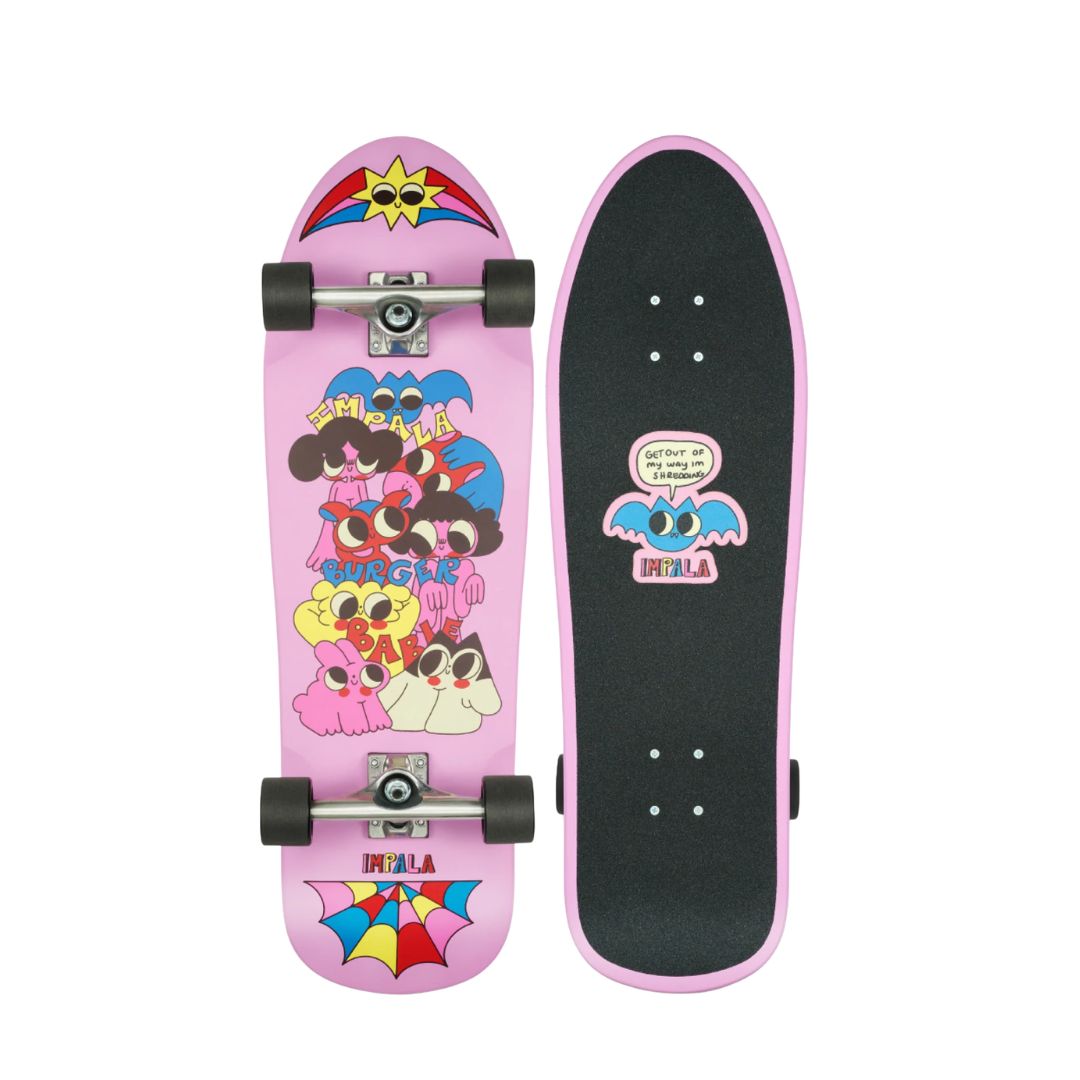 Impala Hera Cruiserboard Burger Babie Pink Skateboard - Lucky Skates 