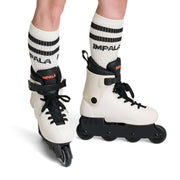 Impala Knee High Stripe Black Creme Socks 2 Pack - Lucky Skates 