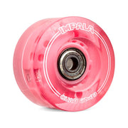 Impala Red Pink Light Up LED Roller Skate Wheels With Bearings 62mm x 33mm 82a - Lucky Skates