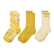 Impala Marawa Gold 3 Pack Socks Gold Beige Cream - Lucky Skates