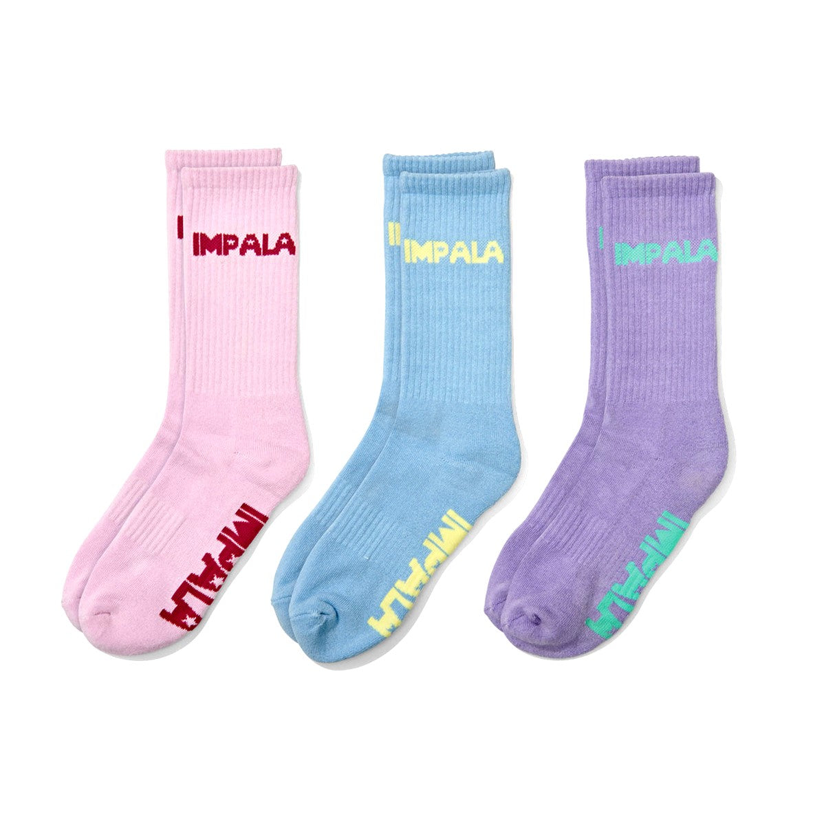 Impala Pastel 3 Pack Socks - Lucky Skates