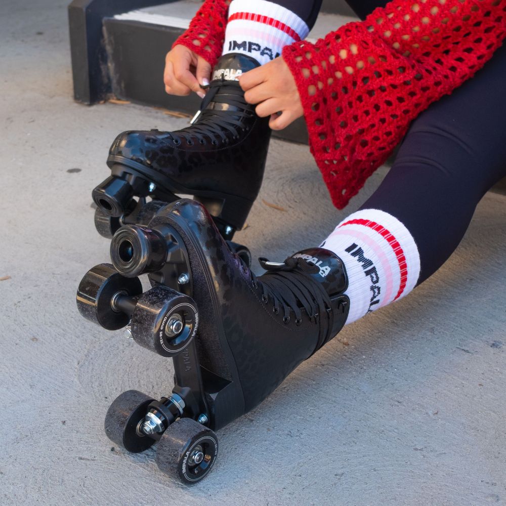 Impala Roller Skates Black Leopard Print - Lucky Skates 