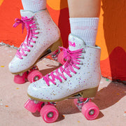 Confetti Impala Roller Skates Silver Glitter Pink - Lucky Skates