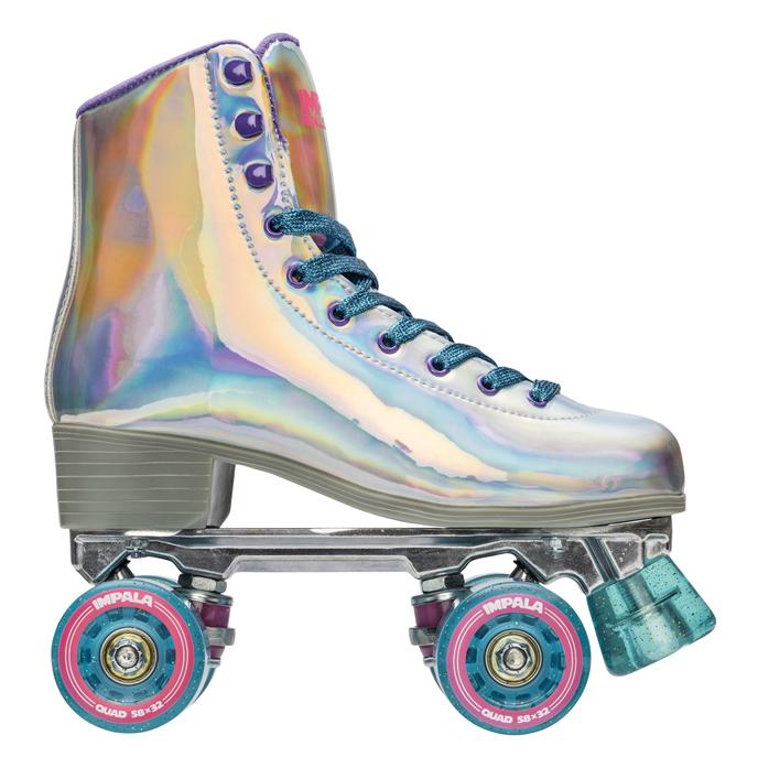 Holographic Silver Metallic Impala Roller Skates - Lucky Skates