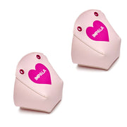 Impala Roller Skates Toe Guards Pink 2 pack hearts - Lucky Skates