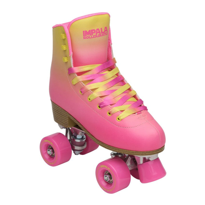Tropicana Impala Pink Yellow Roller Skates - Lucky Skates