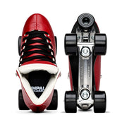 red black high top rollerskate 