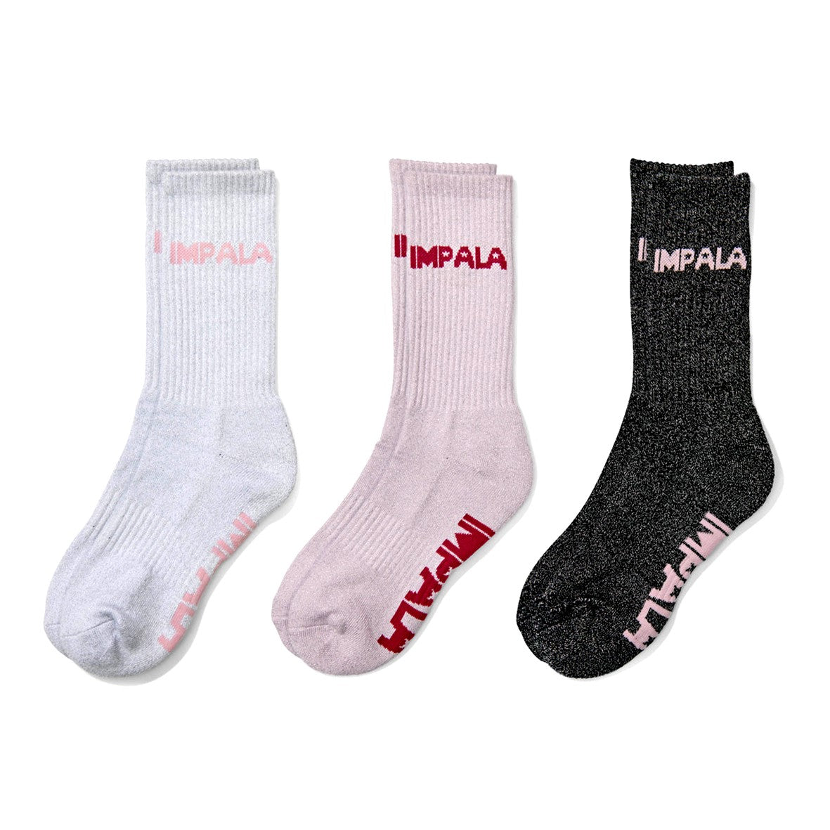 Impala Sparkle Glitter 3 Pack Socks - Lucky Skates