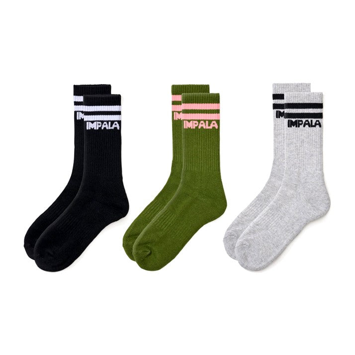 Impala Stripe Camo 3 Pack Skate Socks - Lucky Skates
