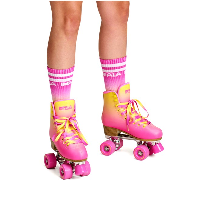 pink rollerskate socks