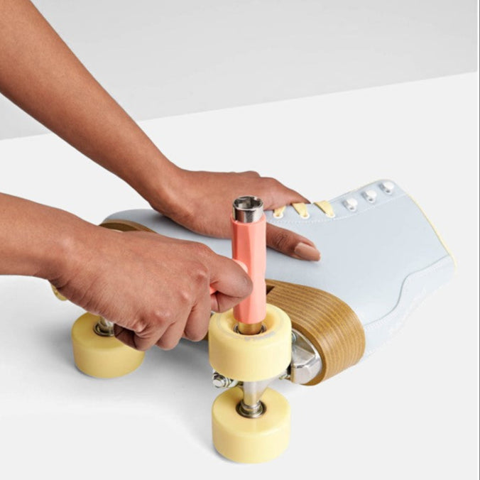Impala Pastel Yellow Cream Outdoor Skate Wheels 58mm 82A - Lucky Skates