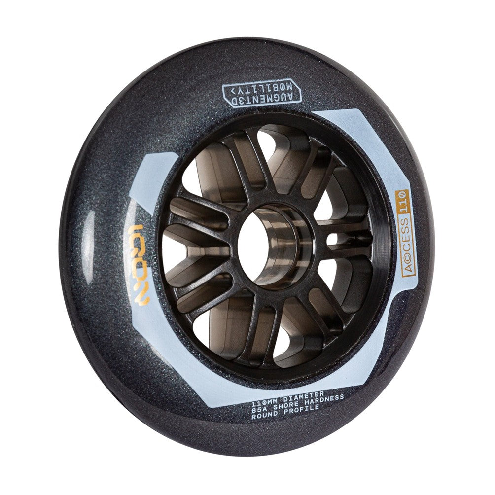 Access 110mm Dark Grey Inline Wheel 85A - 6 Pack