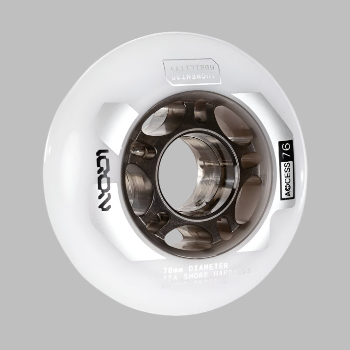 IQON Access White Inline Skate Wheel - 4 Pack - Lucky Skates