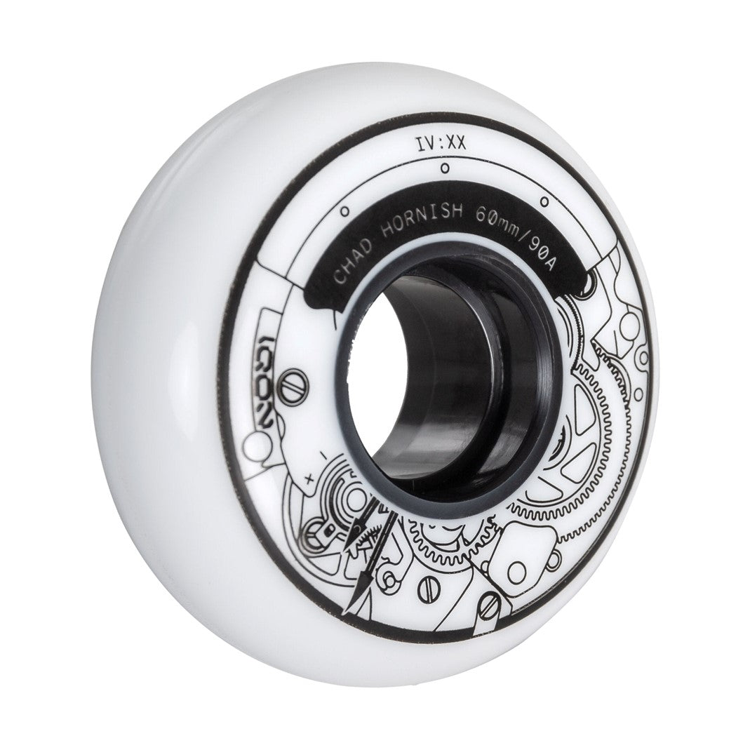 IQON Chad Hornish White Aggressive  Inline Wheels - 4 Pack - Lucky Skates