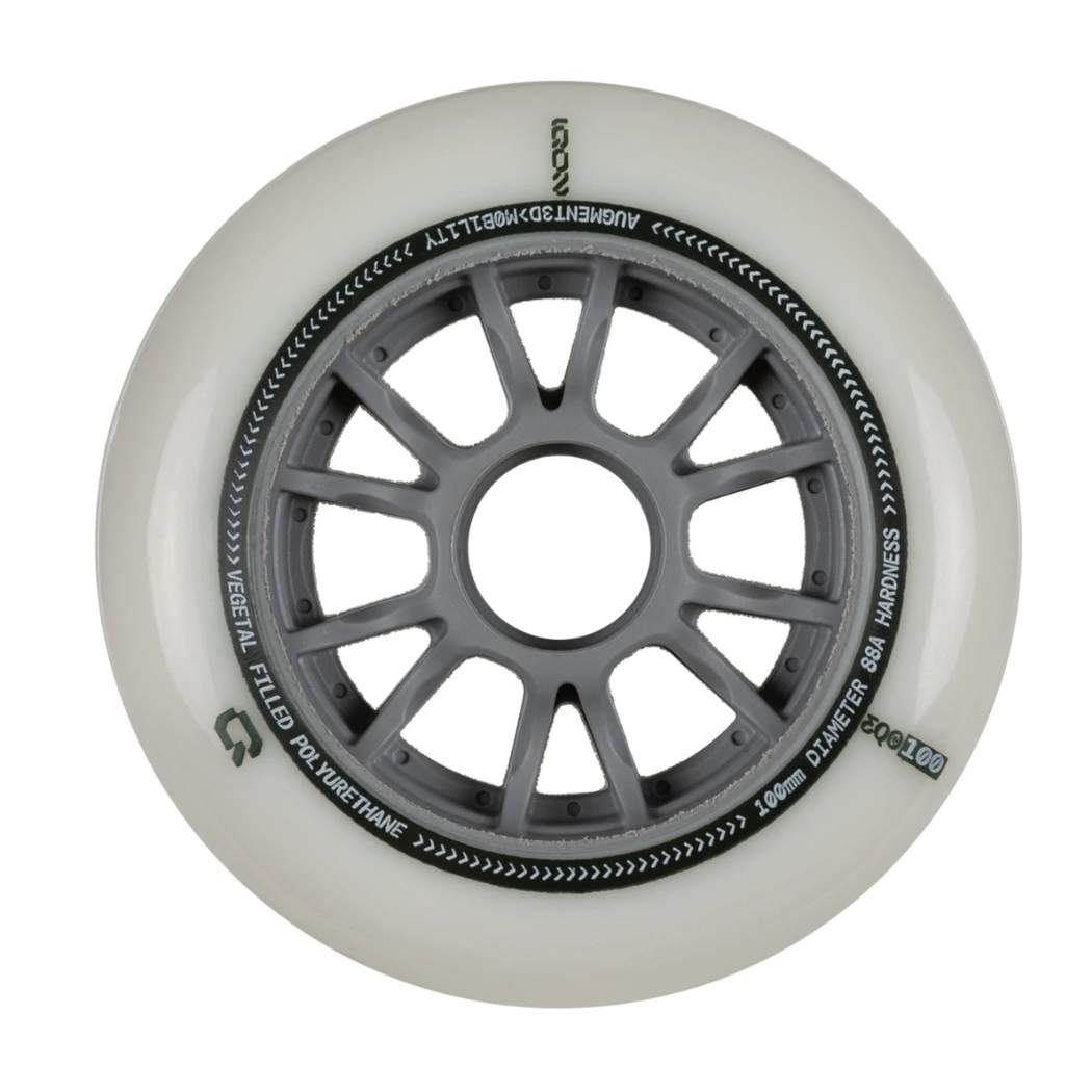 IQON EQO Inline Skate Wheels 100mm 88A White - Lucky Skates 
