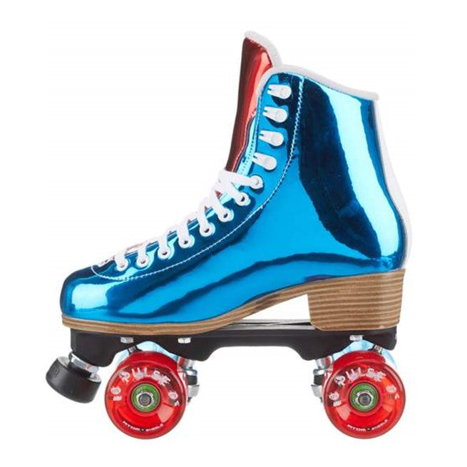 Jackson EVO Metallic Blue/Red High Top Quad Roller Skates - Lucky Skates
