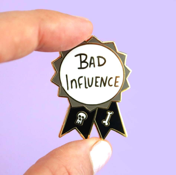 Jubly Umph Bad Influence Award Pin - Lucky Skates
