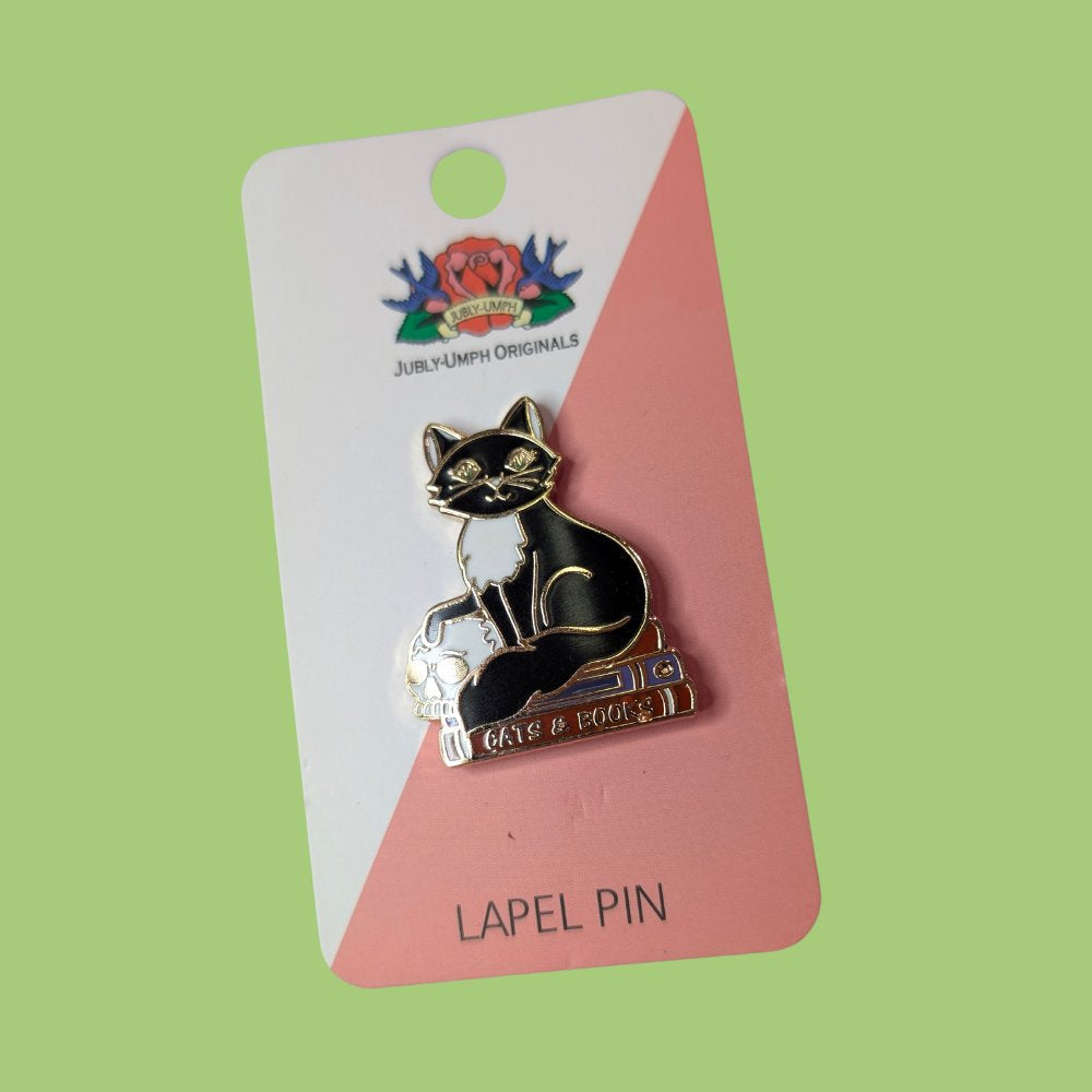 Jubly Umph Cats And Books Pin - Lucky Skates
