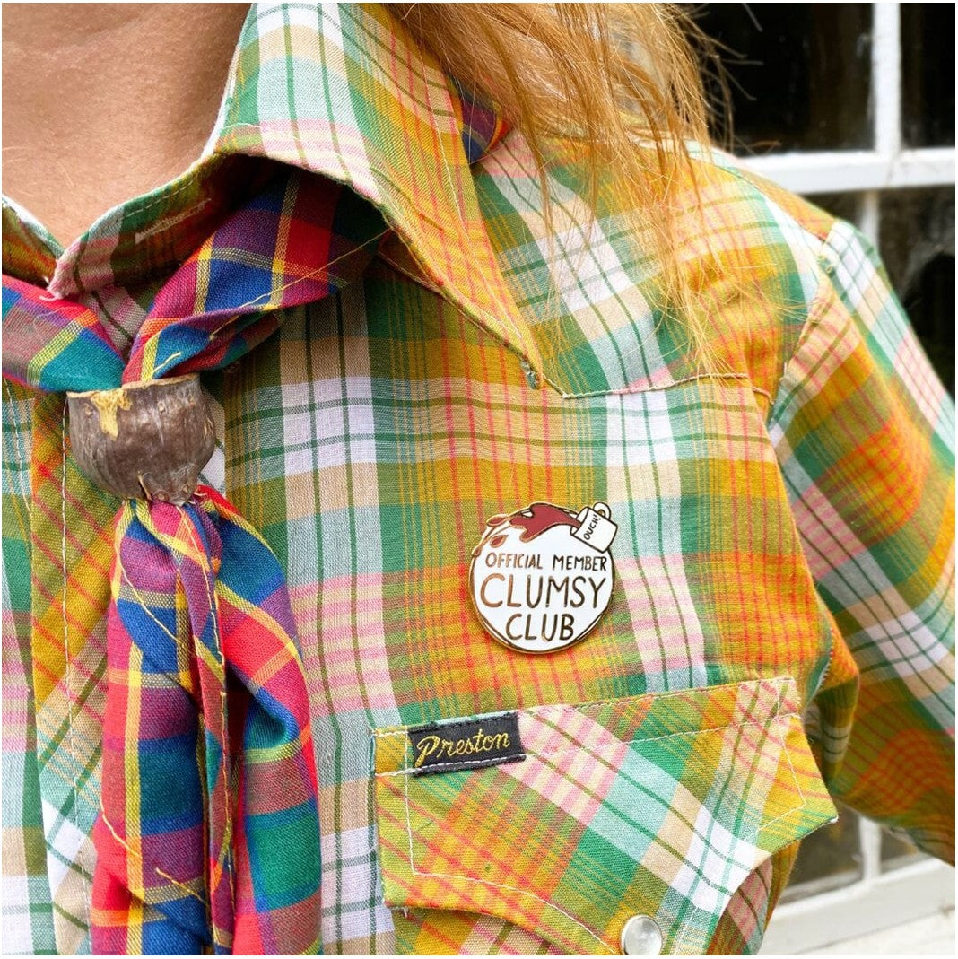 Clumsy Club Official Member Pin - Lucky Skates