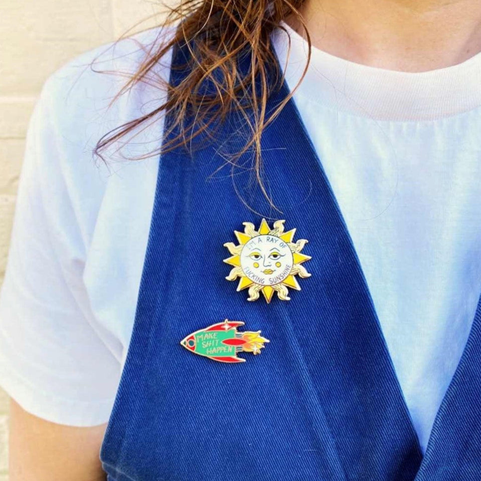 Jubly Umph I'm A Ray Of F*cking Sunshine Pin - Lucky Skates