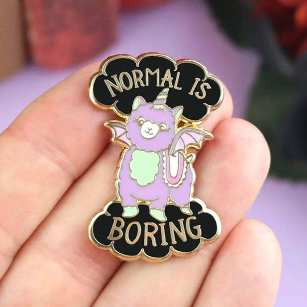 Jubly Umph Normal Is Boring LLama Pin - Lucky Skates