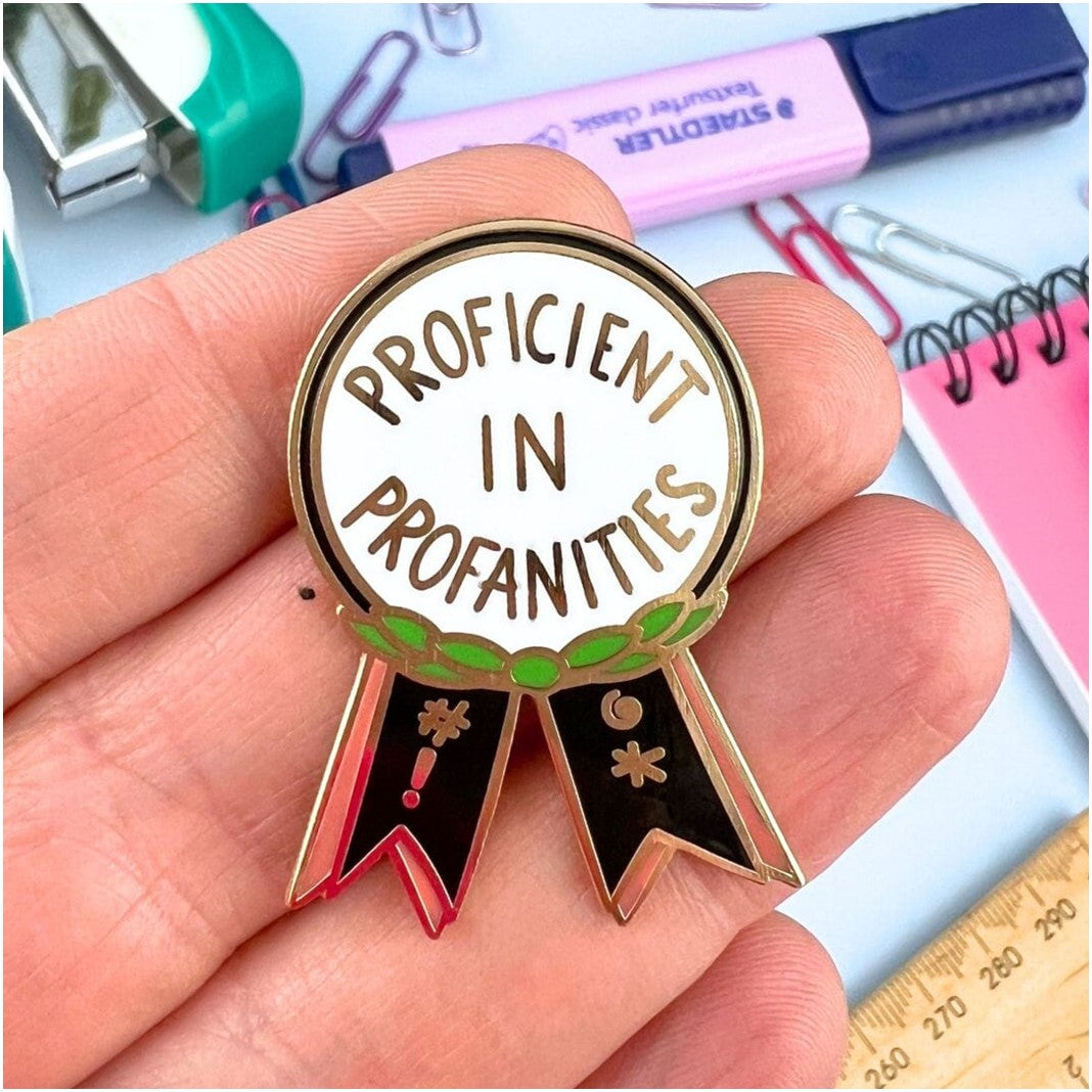 Proficient in Profanities Pin - Lucky Skates