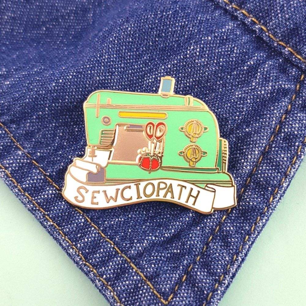 Jubly Umph Sewciopath Craft Pin - Lucky Skates