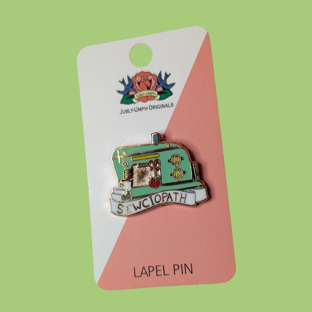 Jubly Umph Sewciopath Craft Pin - Lucky Skates