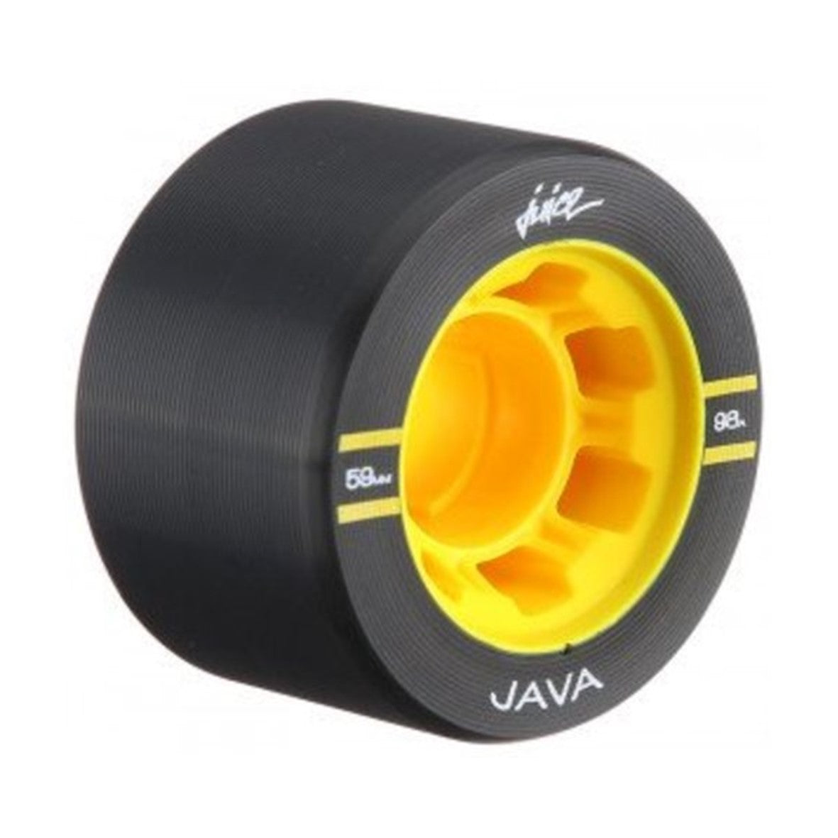 Juice Java Indoor Roller Skate Quad Wheels Black/Yellow - 4 Pack - Lucky Skates