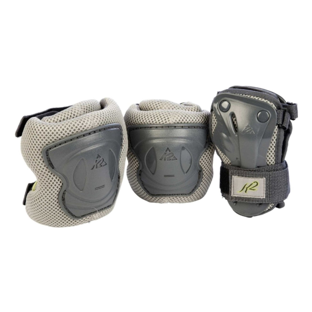 K2 Alexis Womens protective skate set Grey Knee Pads  Elbow Pads Wrist Guards 3-Pack - Lucky Skates