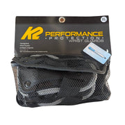 K2 Performance Black Silver Mens Wrist Guards - Lucky Skates